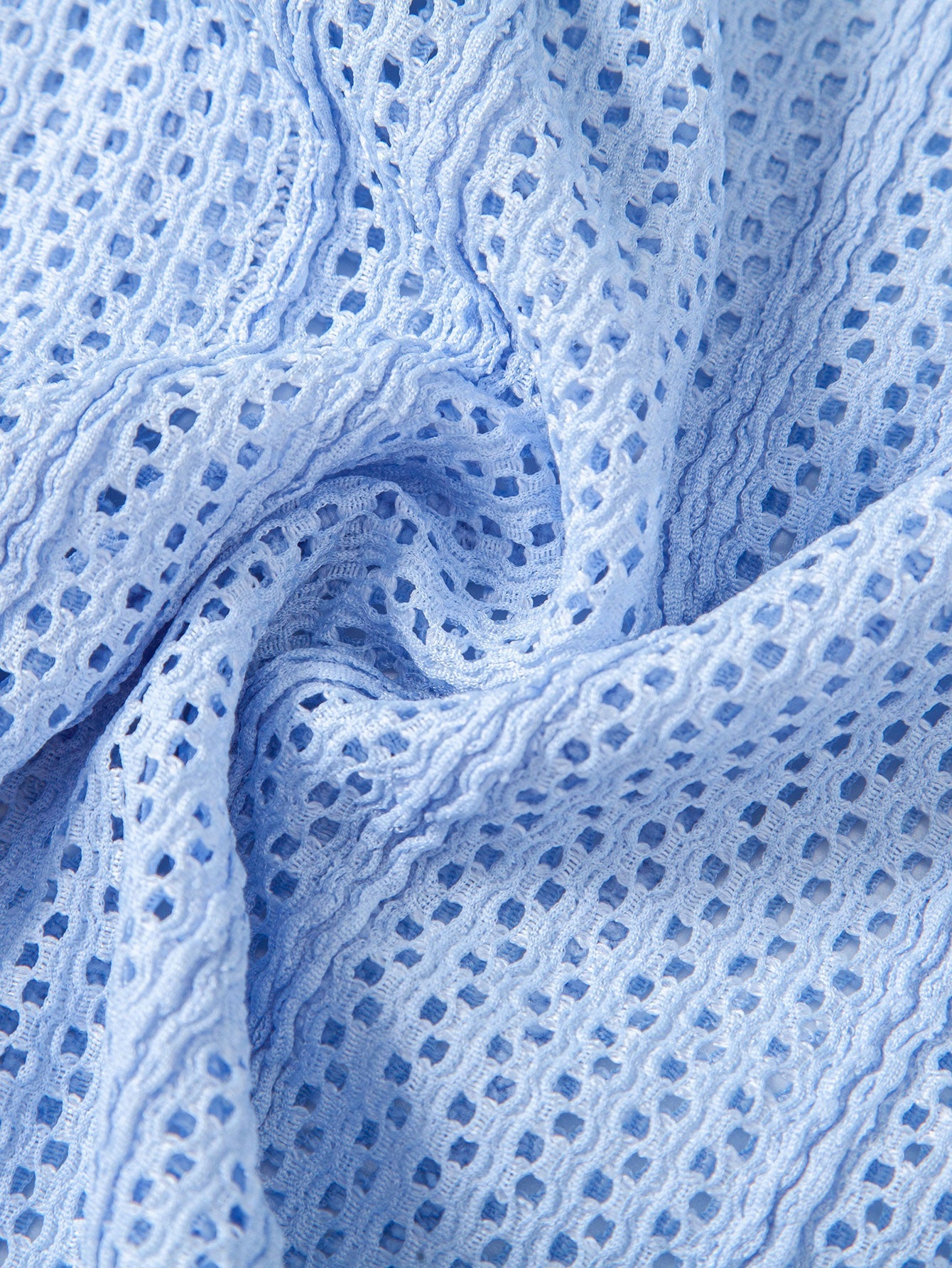 Offenes Stricktexturiertes Shirt mit Kubanischem Kragen & Knittertexturierte 5"-Shorts