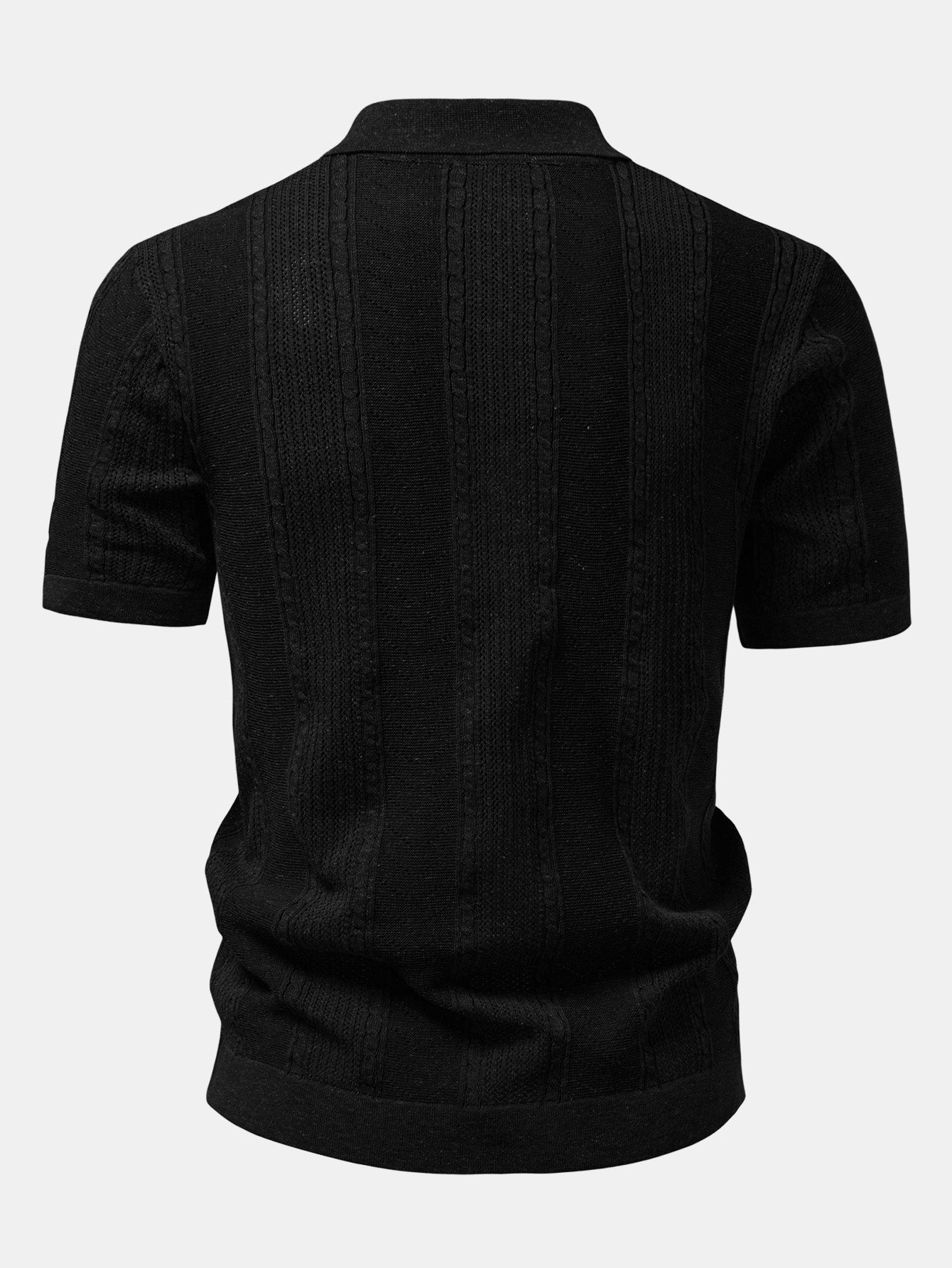Leinentexturiertes Strickhemd & Slim Fit Tapered Hose