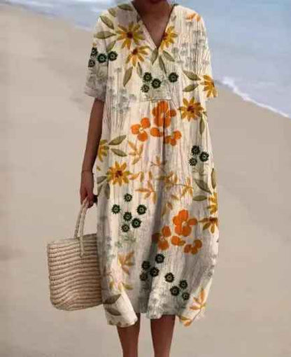 Van Elst Mode® | Sommerliche Blumenprint Kleid