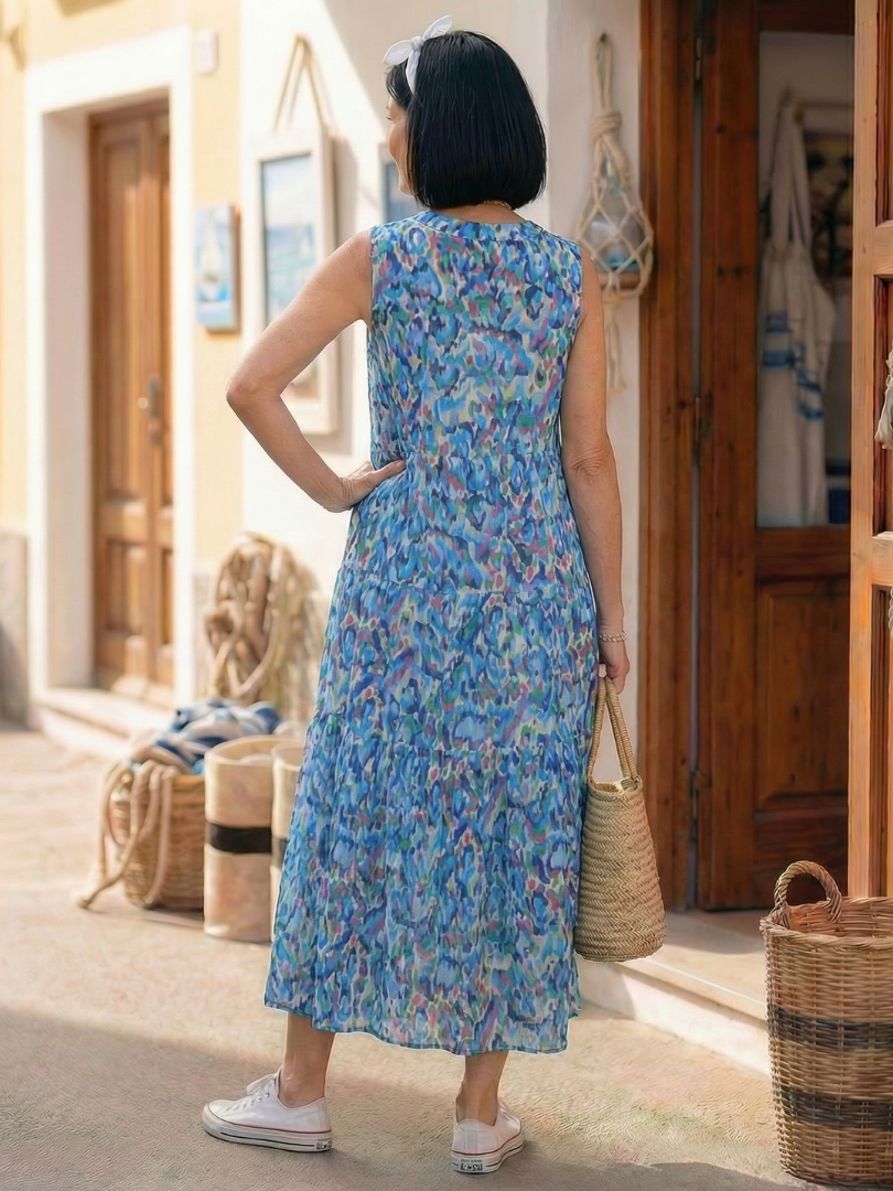 Taryn | Luftiges Sommerkleid mit Bindekragen