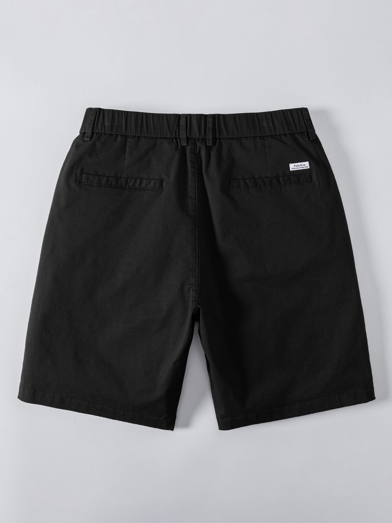 Gestreiftes Texturiertes Strick-Polo & Elastische Chino-Shorts