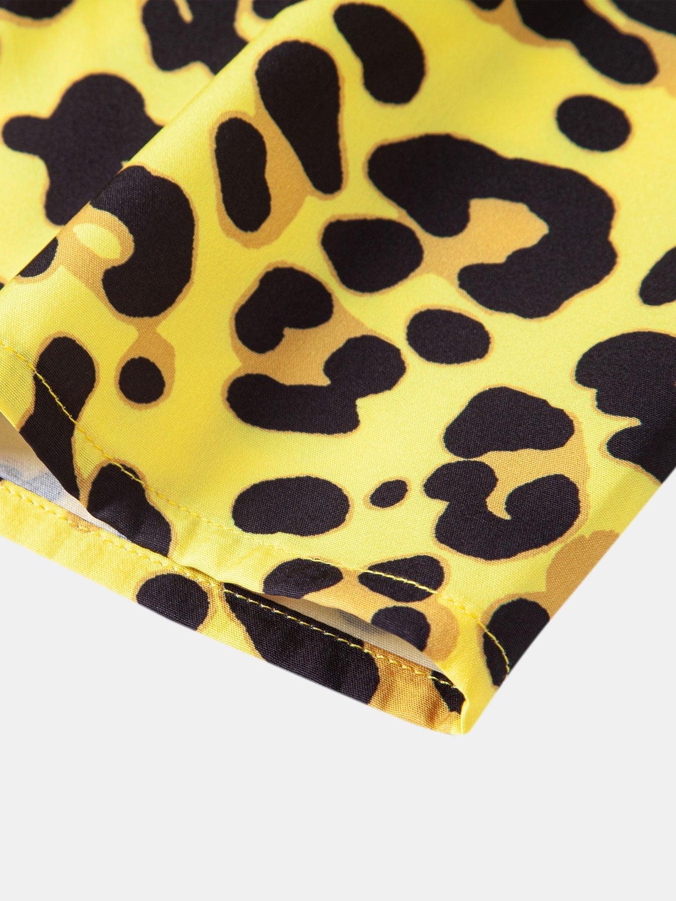 Leopardenmuster Button-Up Hemd & Badehose