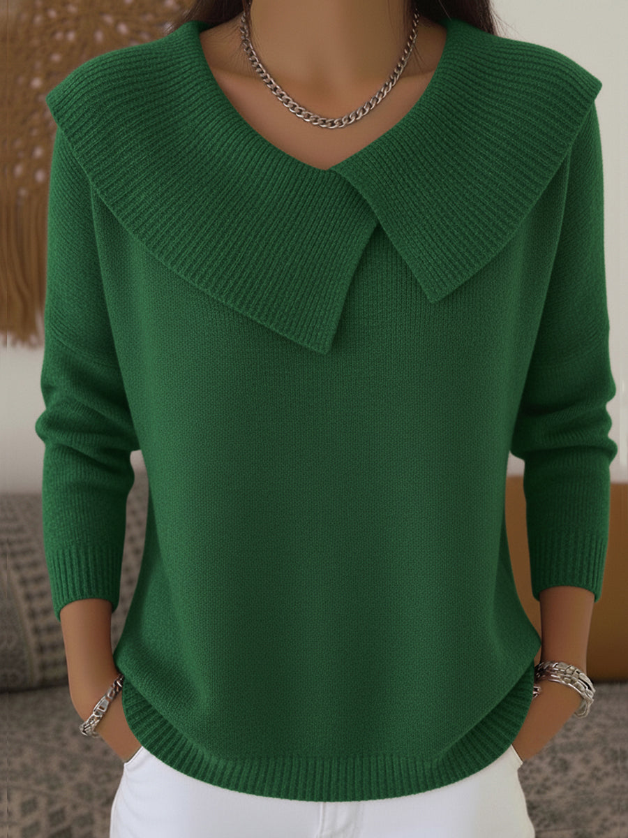 Lucia Warmer Pullover mit Weichem Kragen – Gemütlicher Damen-Strickpullover