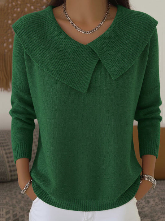 Lucia Warmer Pullover mit Weichem Kragen – Gemütlicher Damen-Strickpullover
