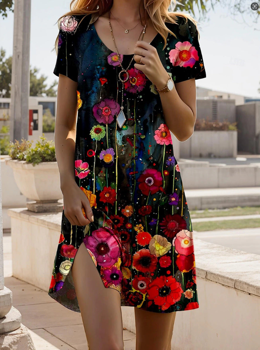 Isla™ – Kleid mit indisch inspiriertem Print und Rundhalsausschnitt