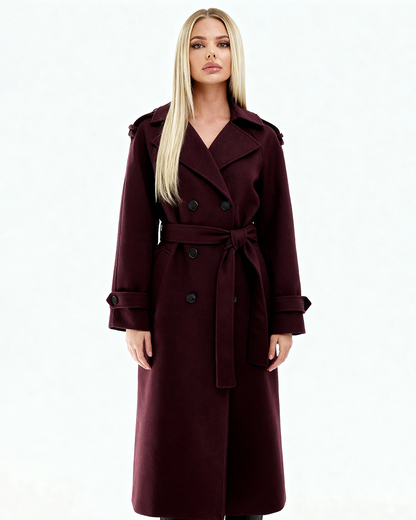 Amalia | Trench-coat bordeaux