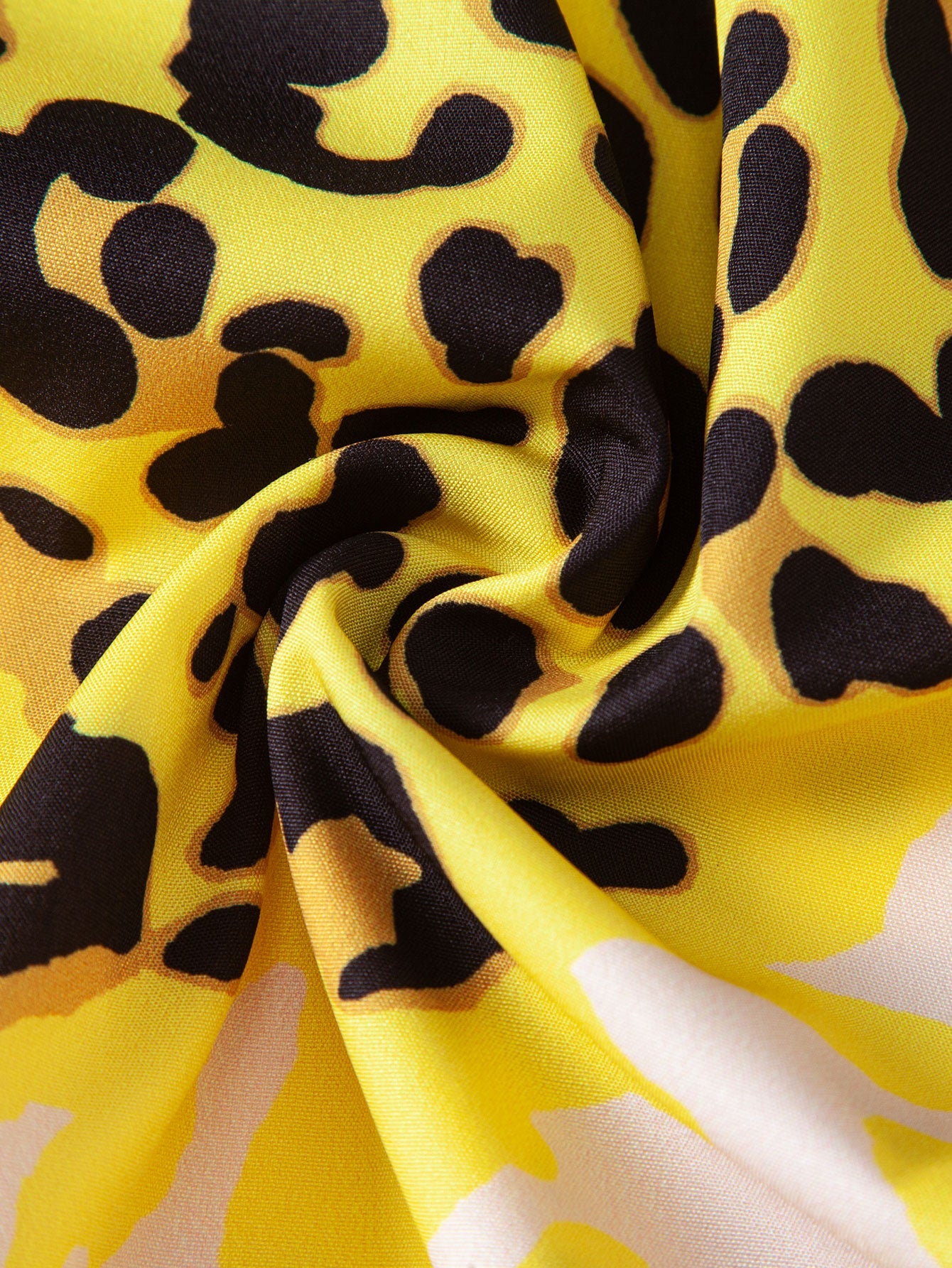Leopardenmuster Button-Up Hemd & Badehose