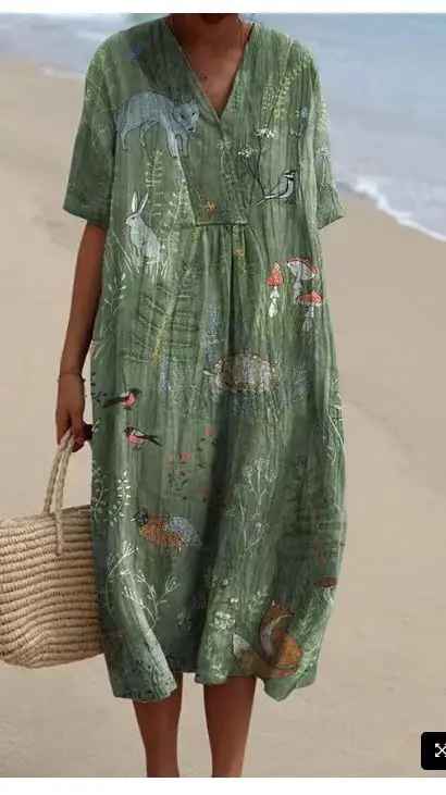 Van Elst Mode® | Sommerbrise bedrucktes Kleid