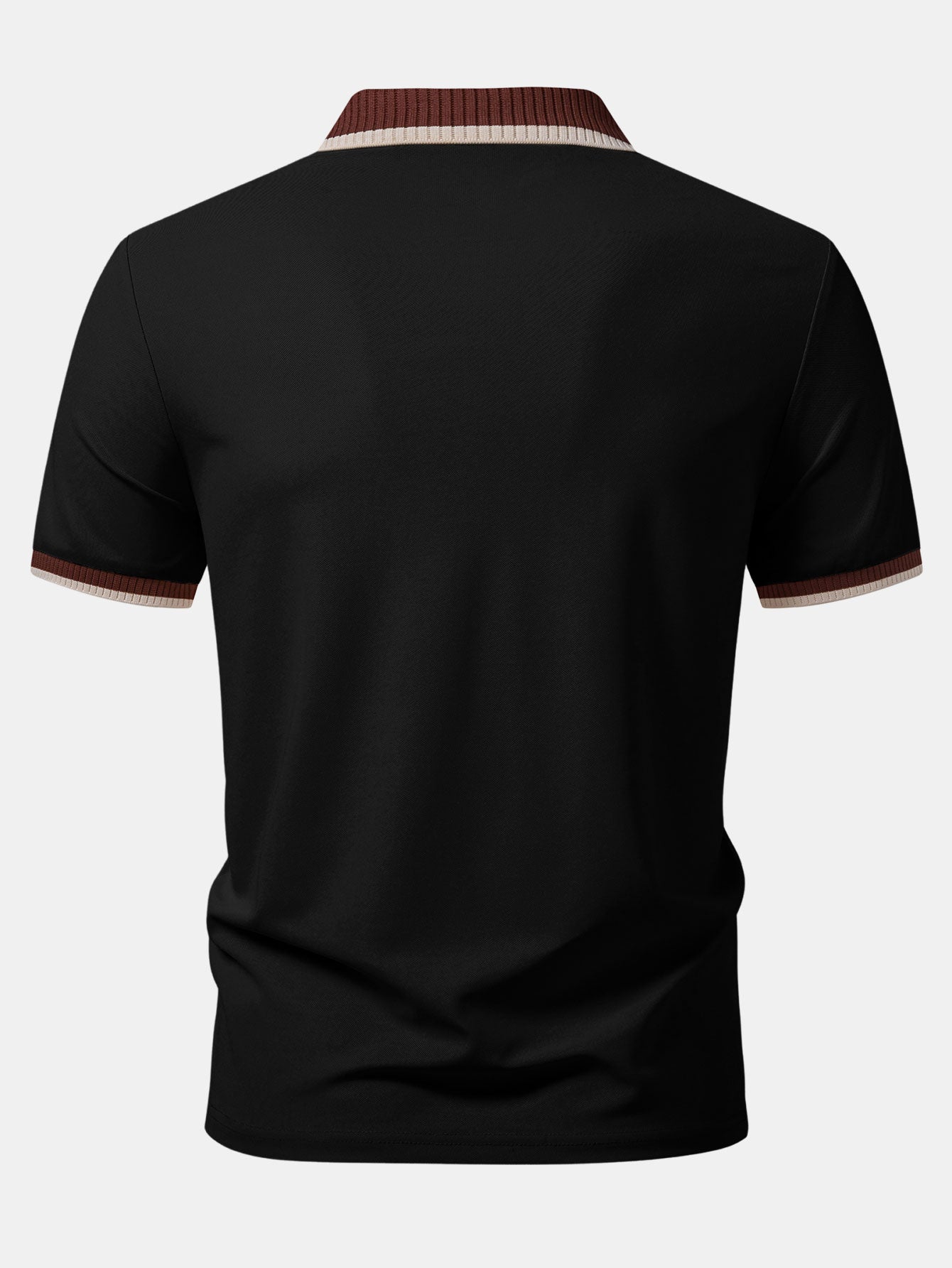 Kontrastbesatz Reißverschluss Polo & Slim Fit Tapered Hose