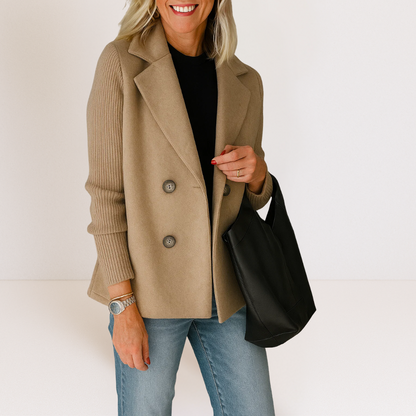 Martine | Elegante Jacke mit Strickärmeln