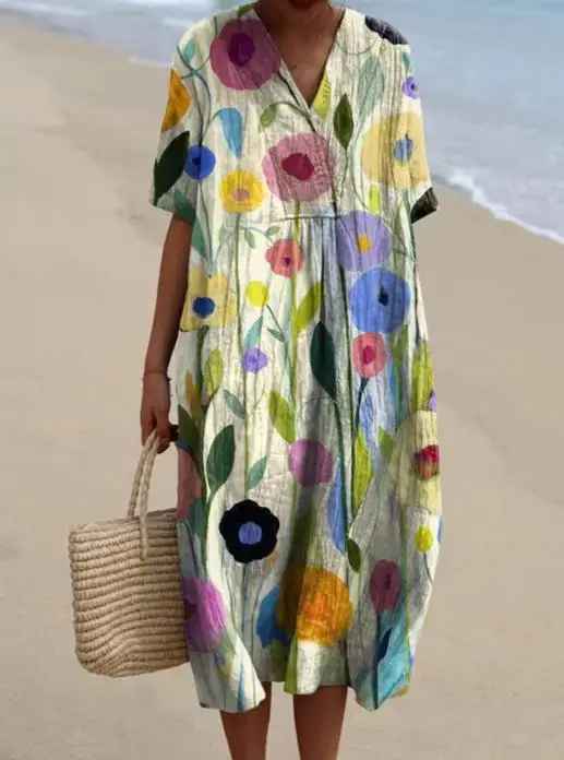 Van Elst Mode® | Sommerbrise bedrucktes Kleid