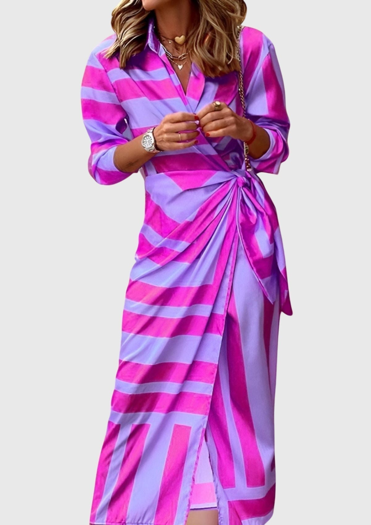 Everly | Elegantes Wickelkleid mit Druck