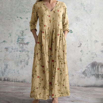 Wilhelmine™ | Elegantes Blumenkleid in Premium-Qualität