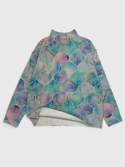 Selah Gestrickter Pullover – Farbenfroher Damen-Strickpullover mit Glitzer