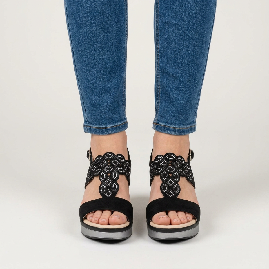 Rachele - Bequeme Sandale für Damen mit Keilabsatz