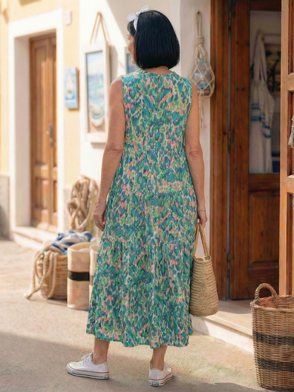 Taryn | Luftiges Sommerkleid mit Bindekragen