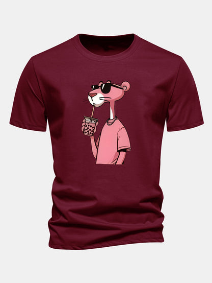 Regulär geschnittenes T-Shirt mit Pink Panther Druck