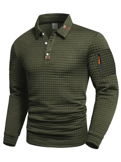 Ephraim | Polo-Shirt mit strukturiertem Stoff und Taschenärmel