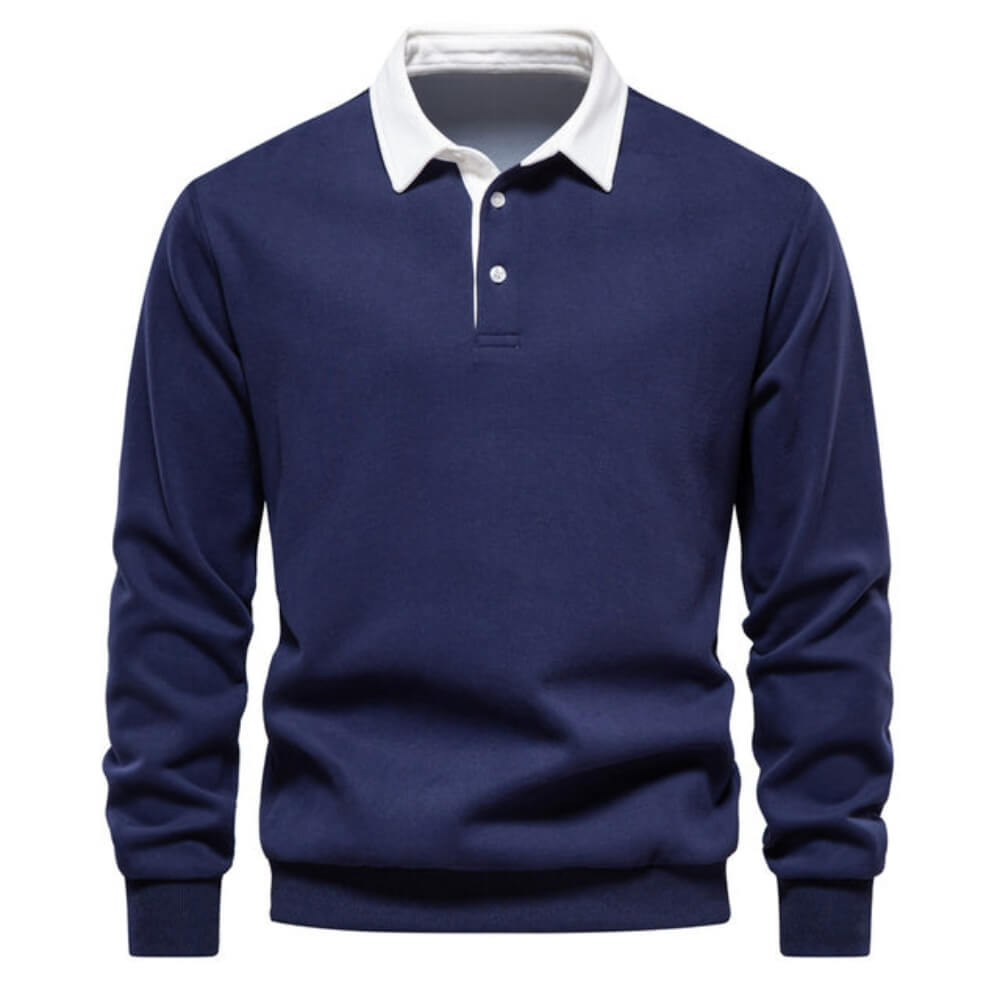 Emil™ | Elegantes Langarm-Poloshirt Herren
