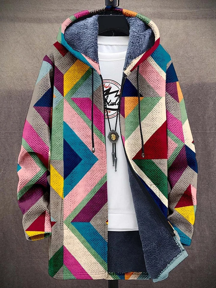 Aria™ - Luxuriöse kunstinspirierte Kapuzenjacke mit Reißverschluss