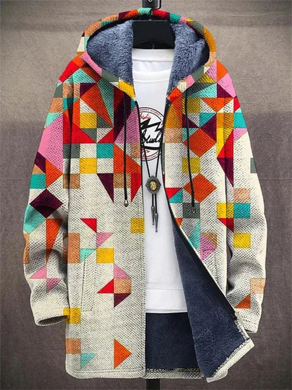 Aria™ - Luxuriöse kunstinspirierte Kapuzenjacke mit Reißverschluss