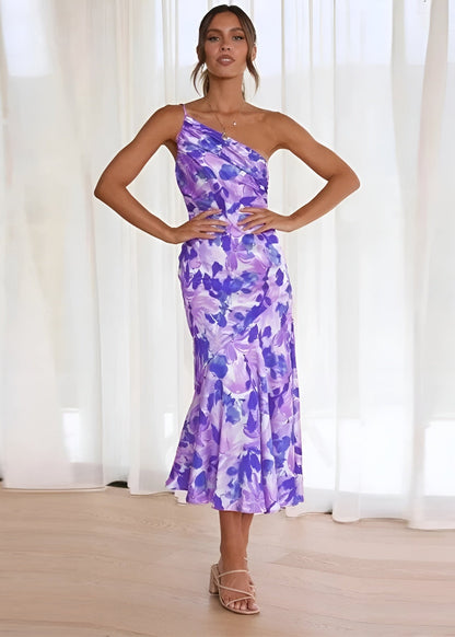 VIVIENNE | Selena - Ein-Schulter Blumenkleid