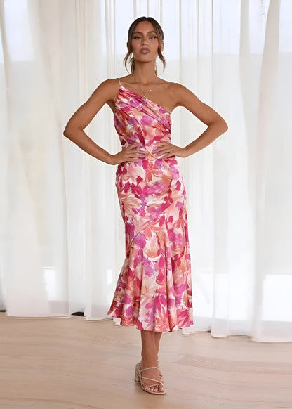 VIVIENNE | Selena - Ein-Schulter Blumenkleid