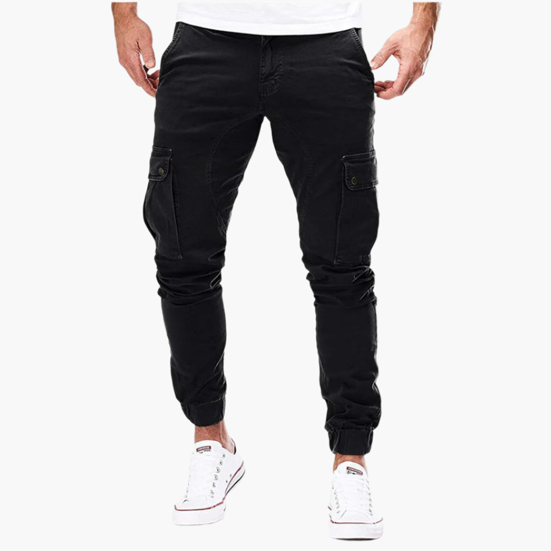 AlpenNord™ | Herren Cargo Jogginghose – Moderne Streetwear Freizeithose mit Taschen und Elastikbund, Outdoor & Alltag
