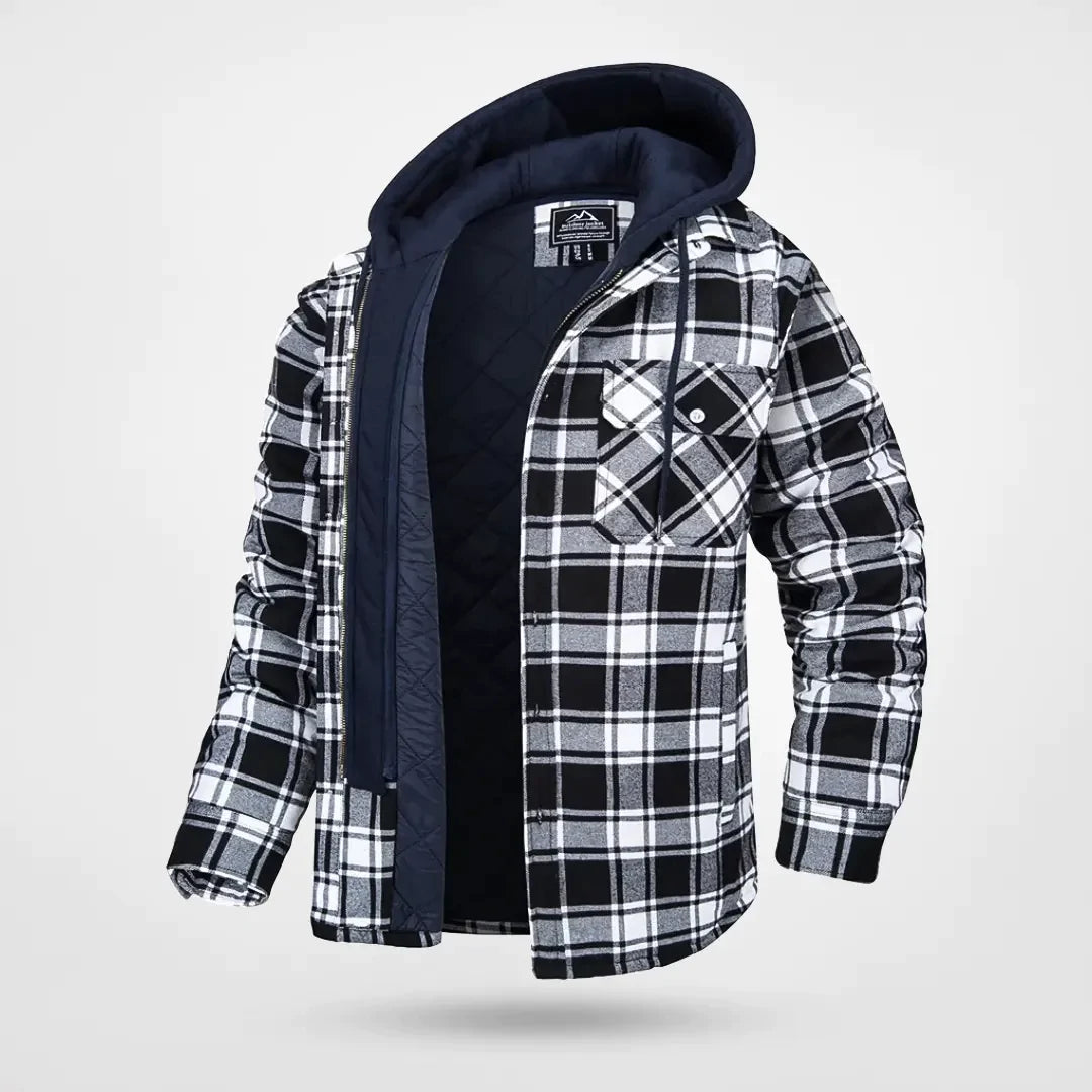 AlpenNord™ | Kapuzen-Button-Down-Jacke für Herren