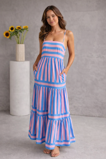 VIVIENNE | Alina - Gestreifte Maxi Kleid