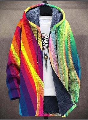Bronte™ - Luxuriöse kunstinspirierte Kapuzenjacke mit Reißverschluss