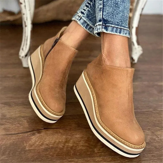 Kamala™ Lässige Keilstiefeletten