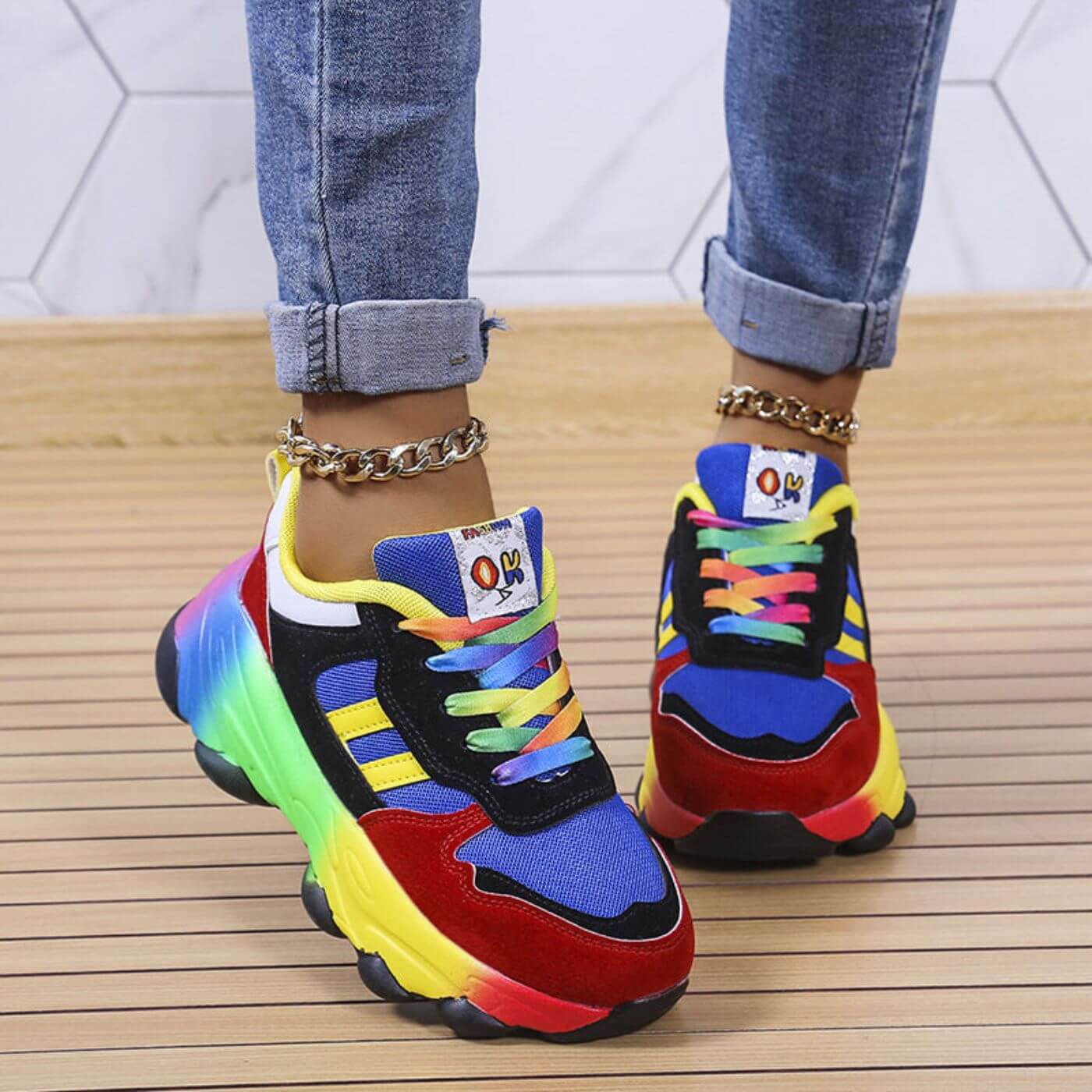 Cecilia - Bunte Orthopädische Sneaker