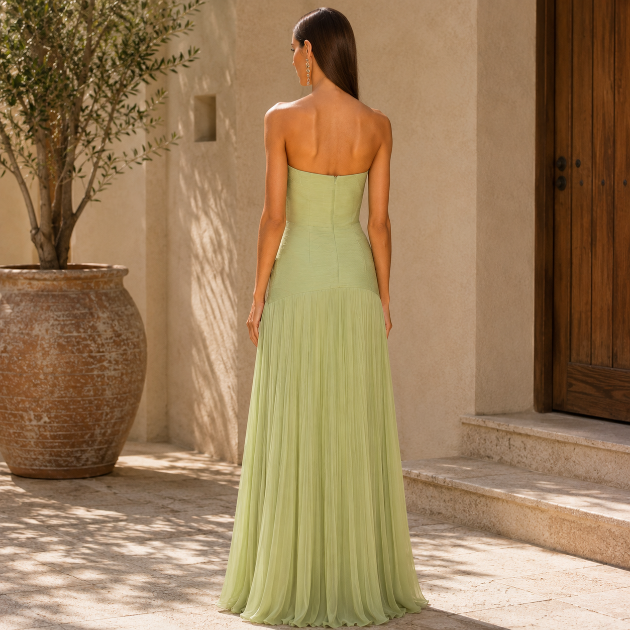 Kleid mit schulterfreiem Design