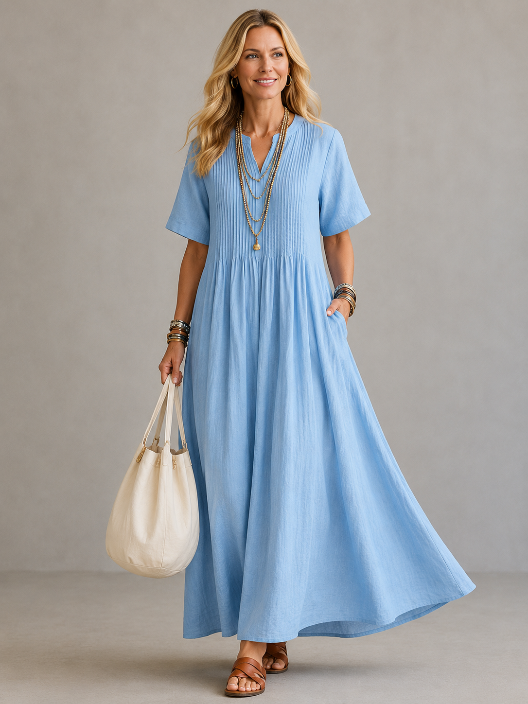 Nathalia™ | Plissiertes Kleid