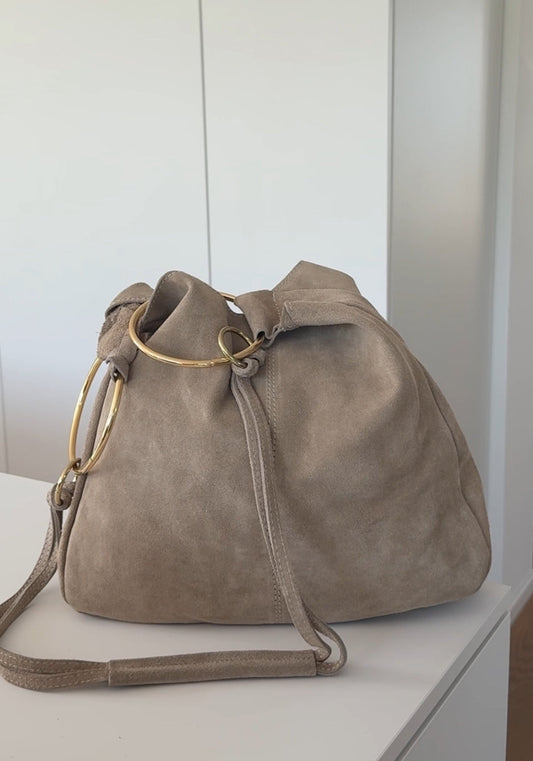 SUEDE SHOPPER CREAMY