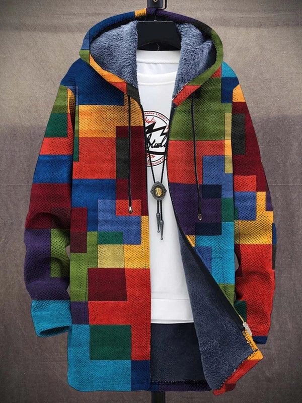 Delilah™ - Luxuriöse kunstinspirierte Kapuzenjacke mit Reißverschluss