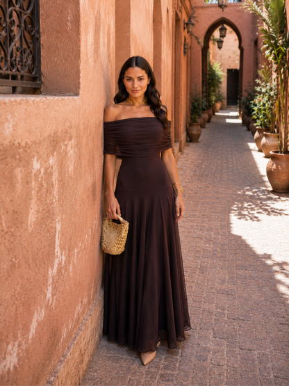 Toledo Kleid in Braun