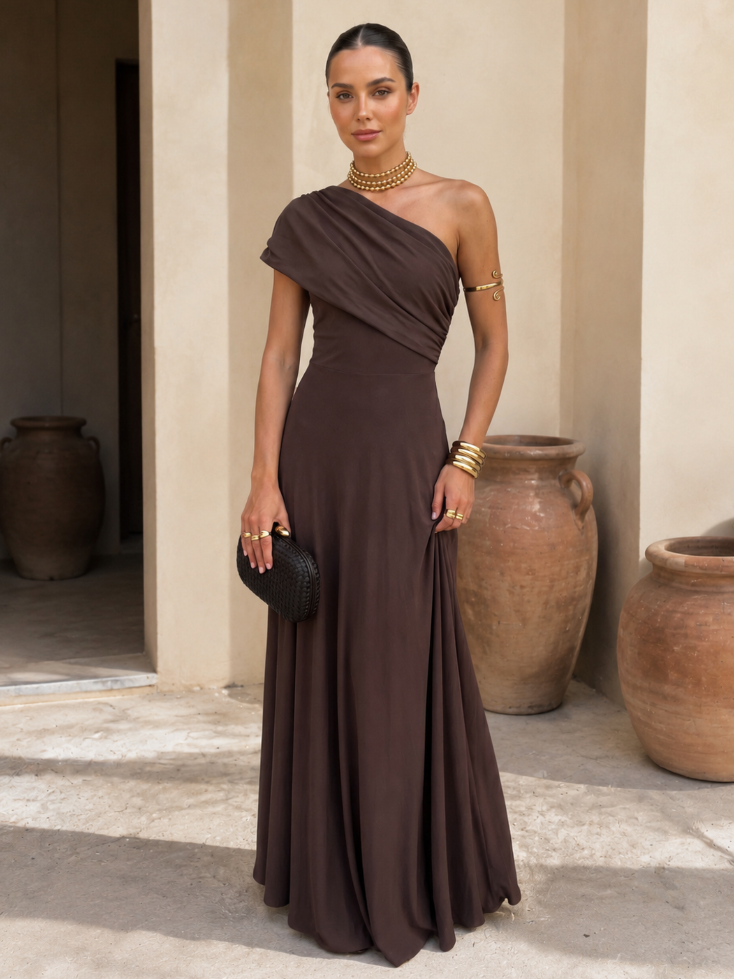 Toledo Kleid in Braun