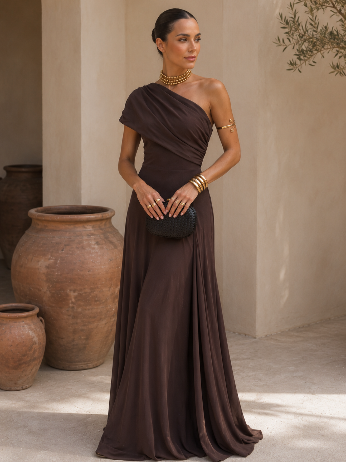 Toledo Kleid in Braun