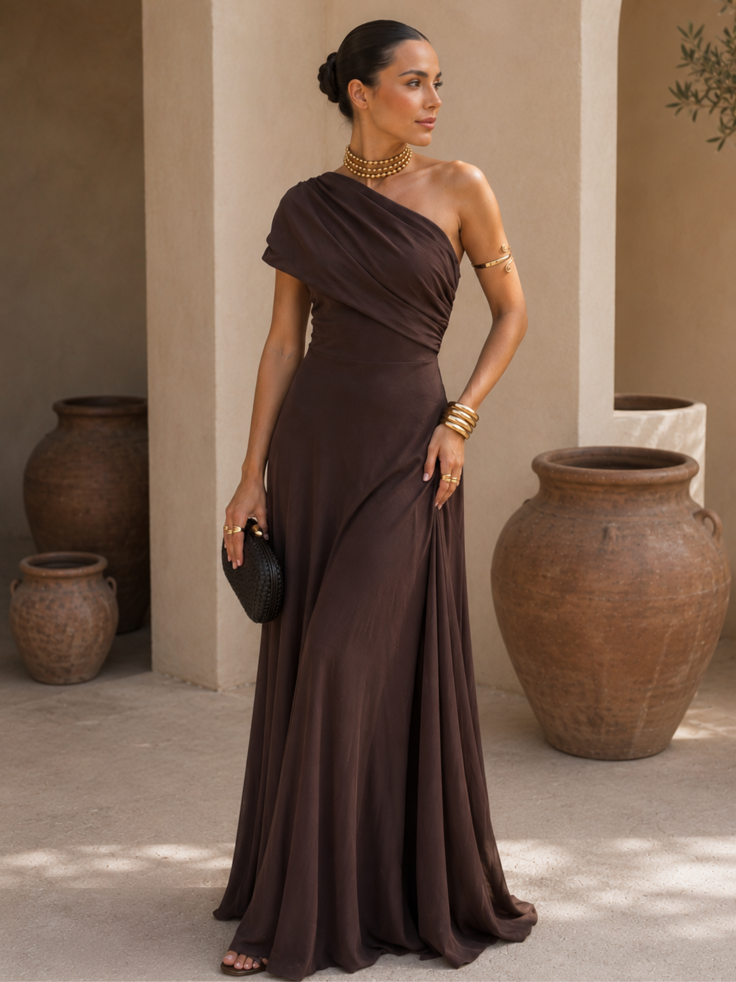 Toledo Kleid in Braun