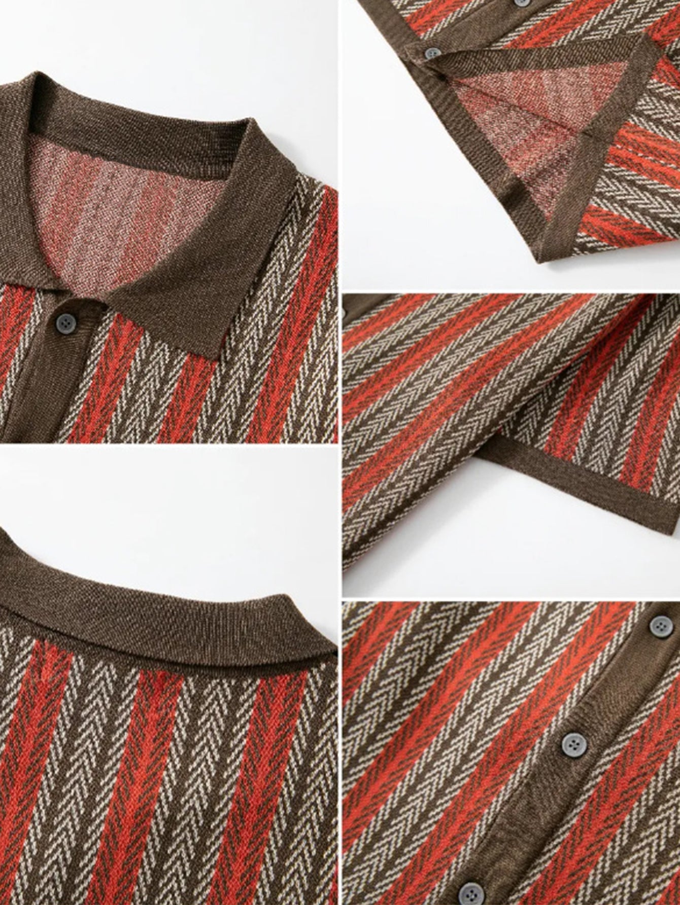 Retro Geometrisches Strickshirt