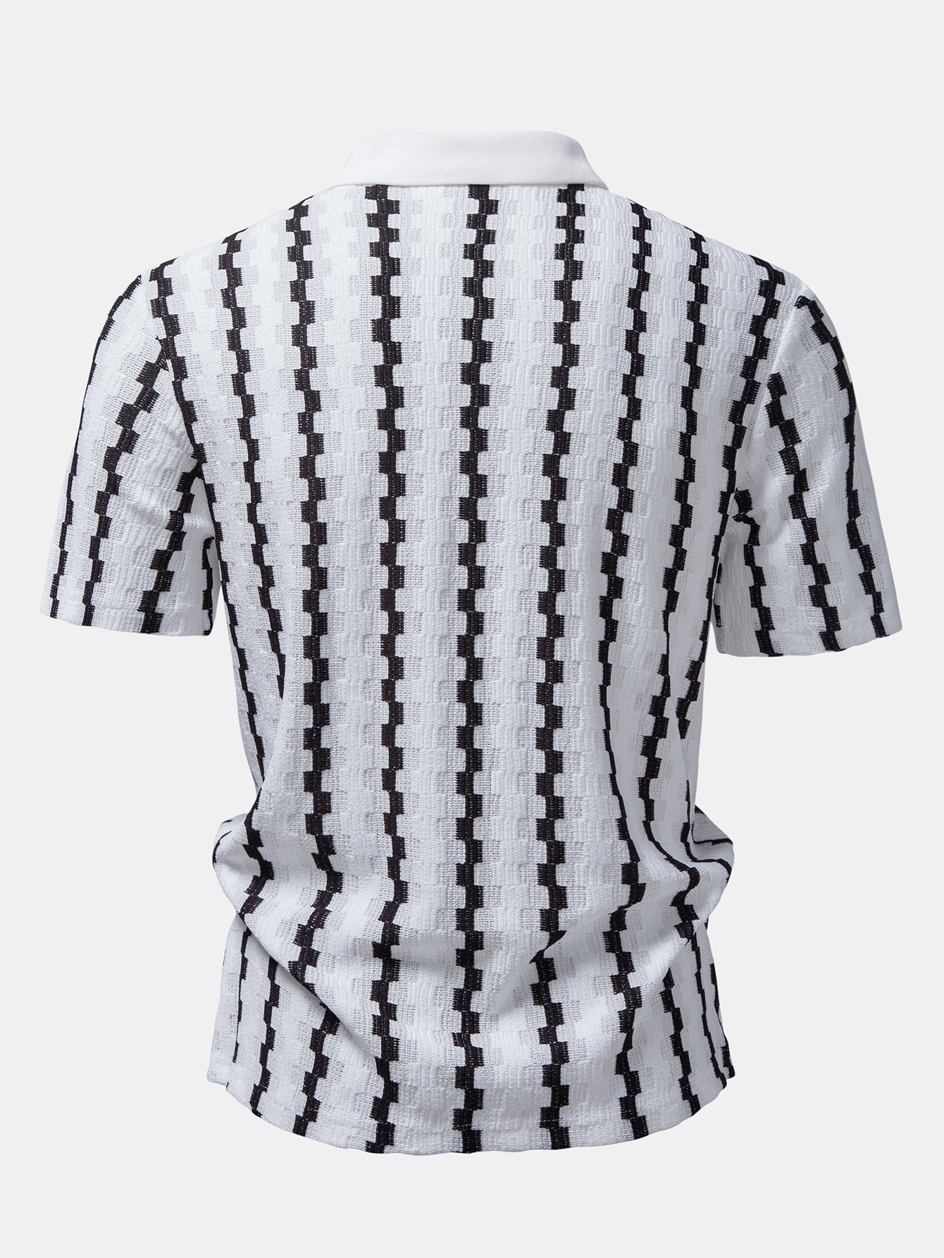 Kariertes Jacquard Hemd mit Knöpfen & Gerade geschnittene Leinenhose