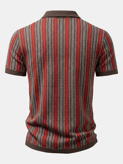 Retro Geometrisches Strickshirt