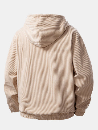Corduroy-Hoodie mit Kängurutasche & Corduroy-Jogginghose