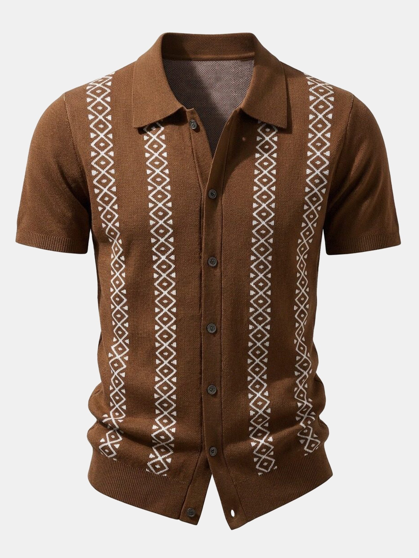 Geometrisches Strickshirt