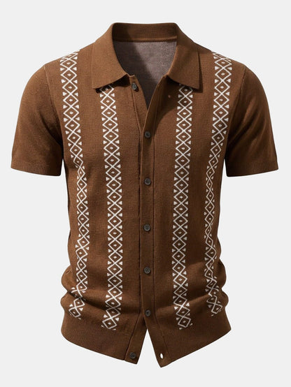 Geometrisches Strickshirt