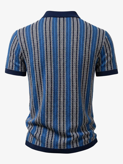 Retro Geometrisches Strickshirt