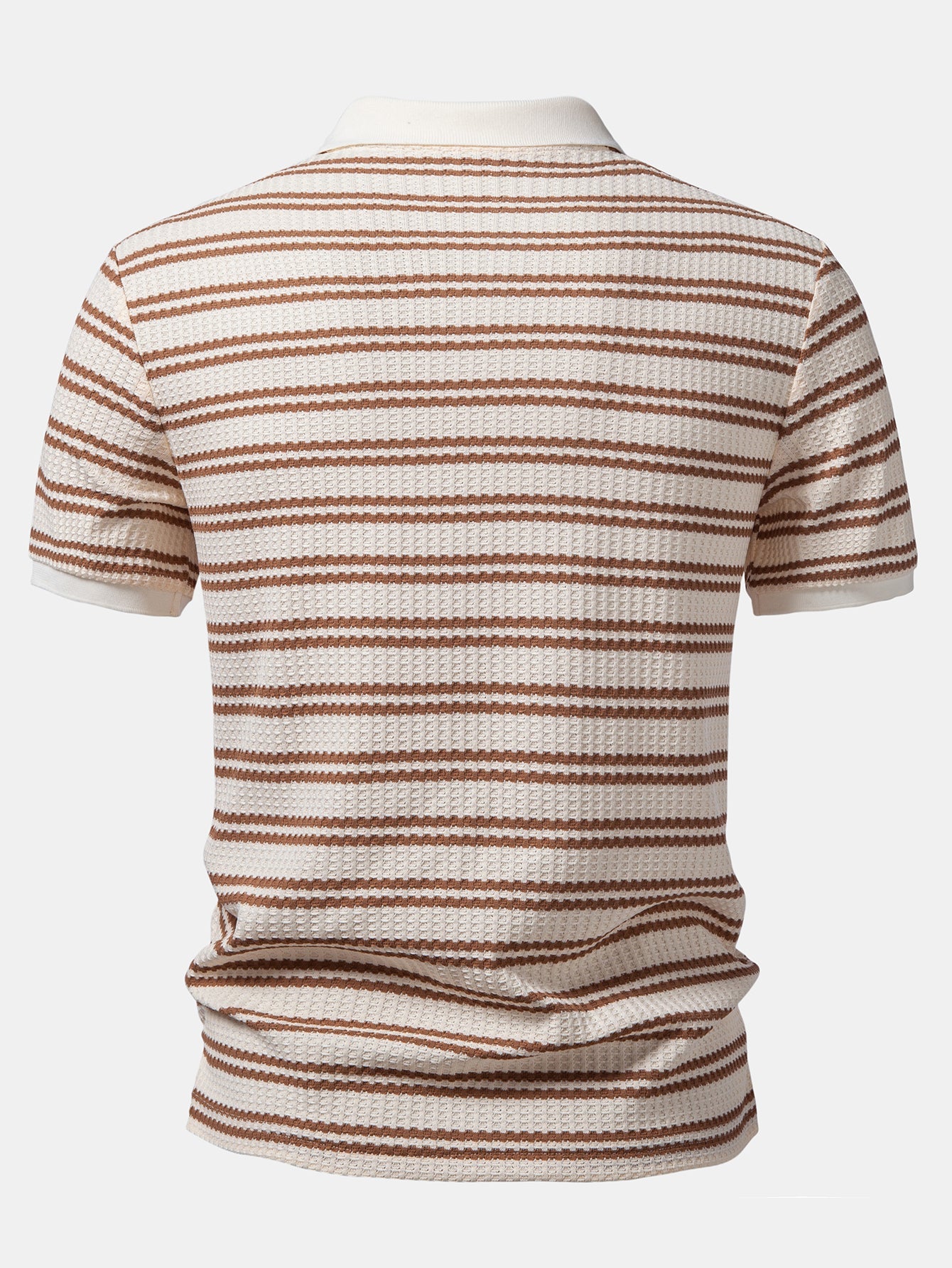 Streifen Waffel Johnny Kragen Polo & Slim Fit Schmal geschnittene Hose