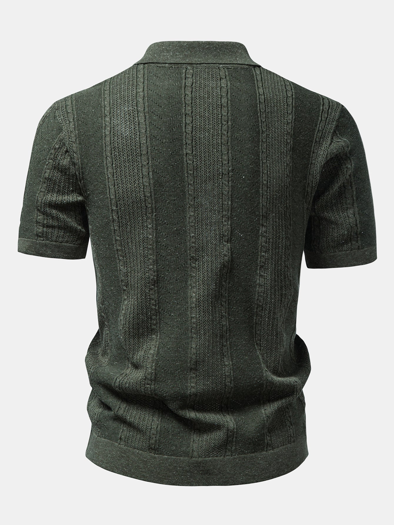 Leinentexturiertes Strickhemd & Slim Fit Tapered Hose